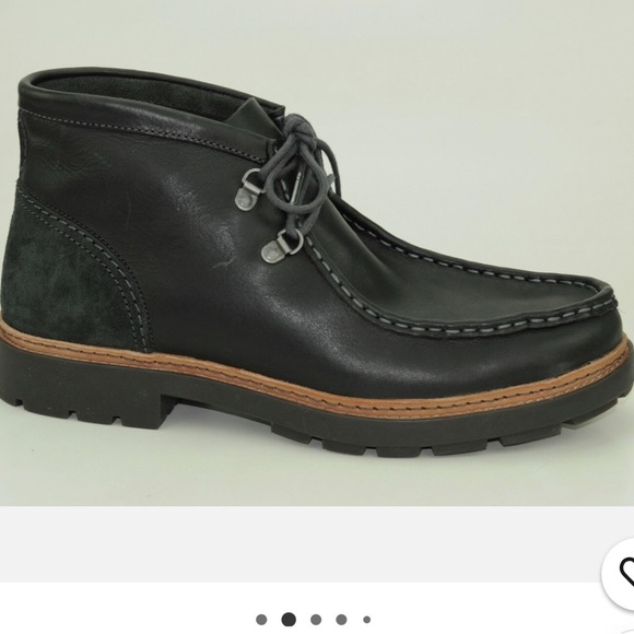 Clarks Other - Men’s Clark’s Trace ramble leather black chukka business casual boots size 10.5